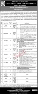 Mir Chakar Khan Rind University Technology Dera Ghazi Khan Jobs 2024 Ad